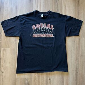 Social Distortion 1934 Vintage Style Black Shirt Size XL Band Merch Punk Rock